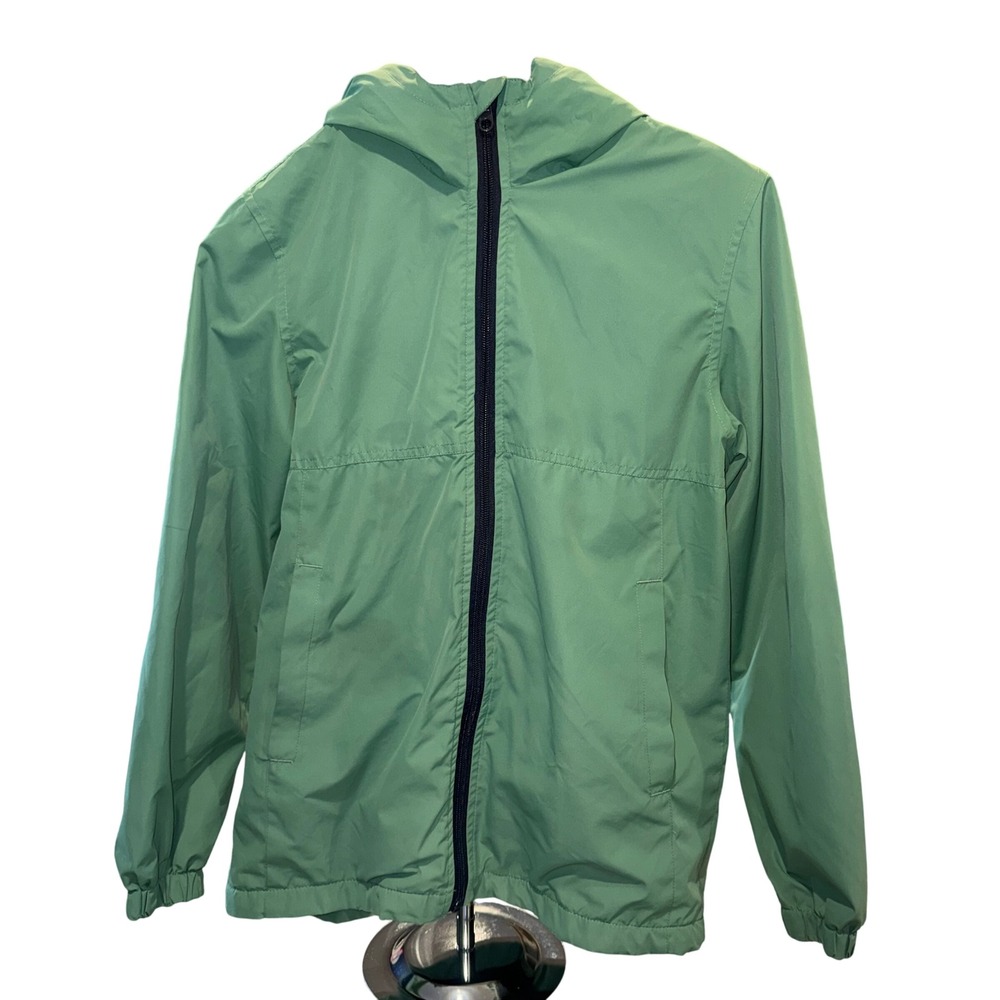 UMMTOM Kids Mint Green Fleece Lined Hooded Waterproof Reflective Size 11-12